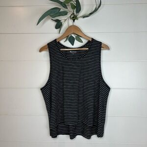 Athleta Black and White Sleeveless Athletic Top - Size XL